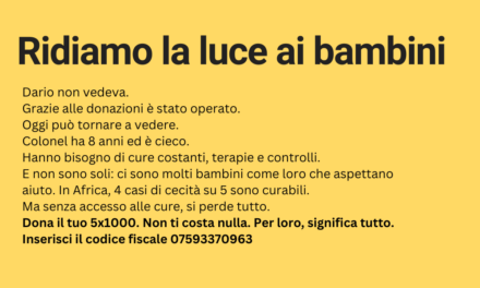 Ridiamo la luce ai bambini